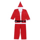 Costum mos craciun pentru barbat, adult, din 5 piese, polar, Oem