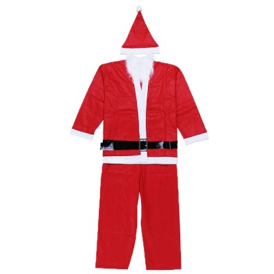 Costum mos craciun pentru barbat, adult, din 5 piese, polar foto