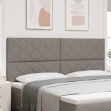 Tăblie cap cu lumini cu bandă LED Gri taupe 200 cm țesătură