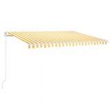 Copertina retractabila manual cu LED, galben si alb, 450x300 cm