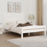 VidaXL Tăblie de pat pentru perete, alb, 140x3x60 cm, lemn masiv pin