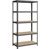 SONGMICS Raft de depozitare metalic, cu rafturi din MDF, 5 polite, max. 600 kg, 200x100x50cm, gri Household NewTrend