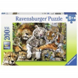 Puzzle tigri 200 piese, Ravensburger