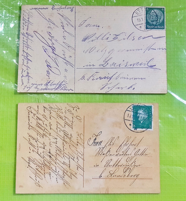 E614-2 Carti postale vechi Reich circulate stare buna 14/9 cm.