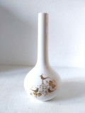 Vaza portelan vintage Rosenthal -Bjorn Wiinblad, Germany, decor auriu, 21cm inaltime