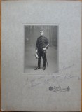 Foto pe carton gros, General Grigore Odobescu, cu autograf, inceput de secol 20