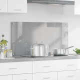 vidaXL Contrablat bucătărie gri deschis 100x50x0.6cm sticlă securizată