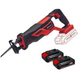 Einhell TE-AP 18/26 Li PXC + Twinpack CB - Fierastrau sabie 26 mm + Set 2 acumulatori Li-Ion 18 V 2.5 Ah