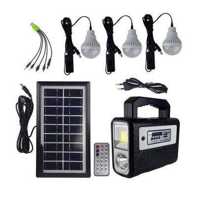 Sistem iluminat solar, 3 becuri LED, lanterna, camping, pescuit, drumetii, foto