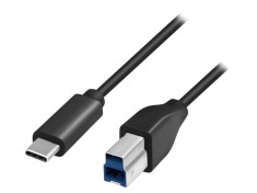 Cablu USB 3.0 USB B la USB C 1m Negru foto