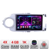 Navigatie Toyota Yaris 2010-2018 A-YARIS10 4+64 InCell Display 1K Android Waze USB Navigatie Internet Youtube Radio