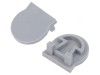 Obturator argintiu pentru profil LED, set 10 buc.
