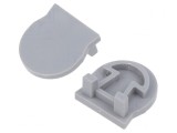 Obturator argintiu pentru profil LED, set 10 buc.