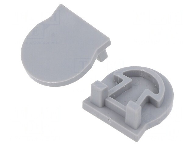 Obturator argintiu pentru profil LED, set 10 buc.