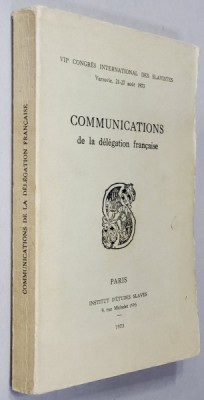 VII e CONGRES INTERNATIONAL DES SLAVISTES , VARSOVIE , 21- 27 AOUT , 1973 , COMMUNICATIONS DE LA DELEGATION FRANCAISE , 1973 foto