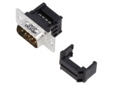 Conector D-Sub 9 pini tată IDC 3A, aurit, negru - AMPHENOL