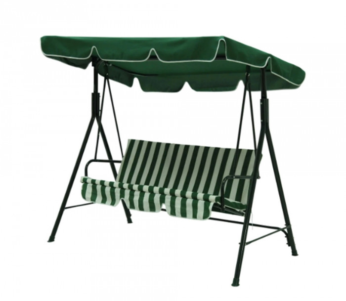 Balansoar 3 locuri, 178 x 106 x 152 cm, verde OMC