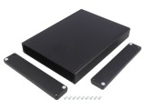 Carcasa Aluminiu Neagră cu Panou 165x220x30mm