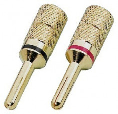 Pair of banana plugs for speakers Monacor SPC-425/B foto