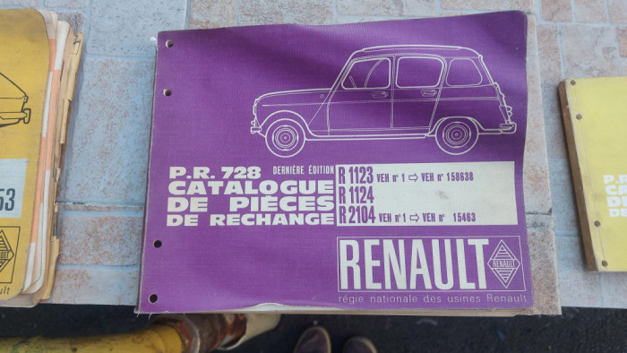 Manual reparație piese Renault R4 1964 vintage