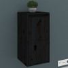 Dulap de perete, negru, 30x30x60 cm, lemn masiv de pin GartenMobel Dekor, vidaXL