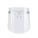Cumpara ieftin Viziera de protectie, cu rama de ochelari, transparenta, plastic, reutilizabila