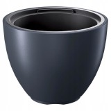 Ghiveci Decorativ Rotund Antracit 30x23 cm Heos Prosperplast, Plastic, Interior/Exterior