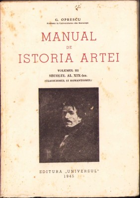 HST C6655 Manual de istoria artei volumul III 1945 Oprescu foto