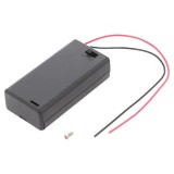 Suport baterii 2x AA R6 cu cabluri si comutator COMF SBH-321-3AS