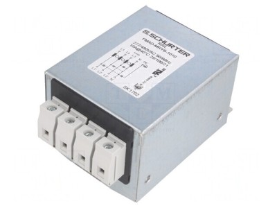 Filtru anti-interferențe trifazic 480VAC 10A 61x75x48mm foto