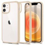 Husa Plastic - TPU Spigen ULTRA HYBRID pentru Apple iPhone 12 mini, Bej ACS02178