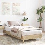 vidaXL Cadru de pat Stejar Sonoma 80 x 200 cm Lemn prelucrat 8009060