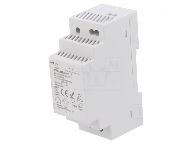Alimentator pentru șină DIN 12V 2A 24W IP20