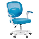 Cumpara ieftin Scaun birou pivotant albastru alb Trixi 59x50x81-91 cm