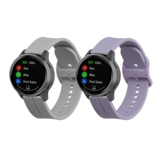 Set 2 Curele Kwmobile pentru Garmin Vivoactive 4/Venu 2/Forerunner 255, Multicolor/Mov, Silicon, KWM000024SX001C foto