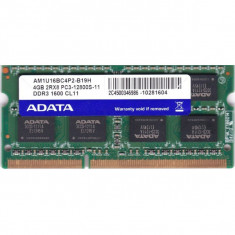Memorie Laptop DDR3 ADATA 4GB 2RX8 PC3-12800S-11