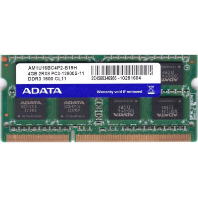 Memorie Laptop DDR3 ADATA 4GB 2RX8 PC3-12800S-11 foto