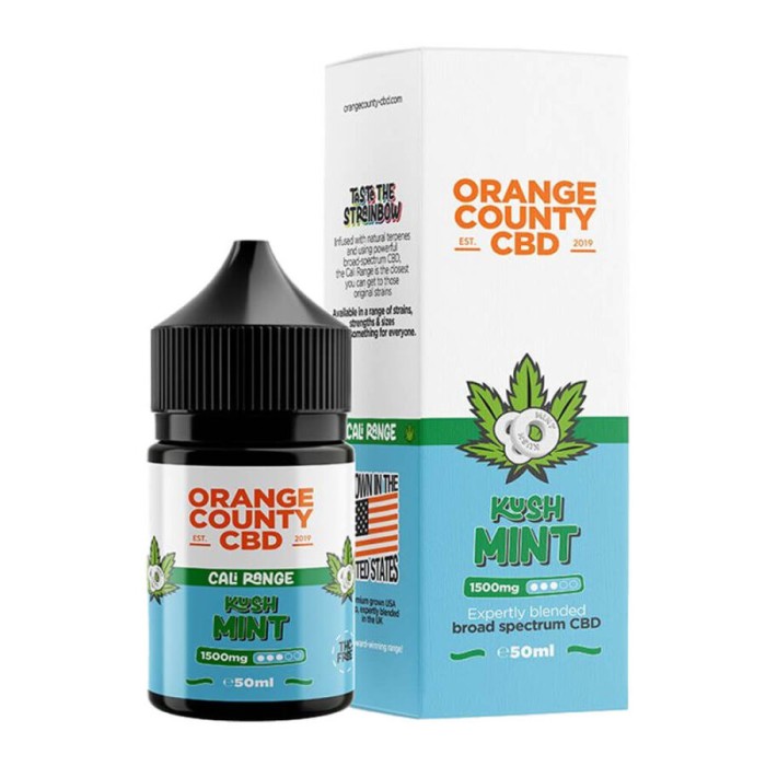 E-Lichid CBD 3%, Orange County CBD Cali E-Liquid Kush Mint, 50ml