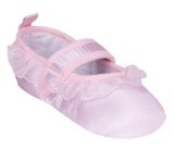 Pantofiori roz cu volanase (Marime Disponibila: 0-6 luni)