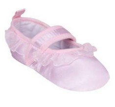 Pantofiori roz cu volanase (Marime Disponibila: 0-6 luni) foto