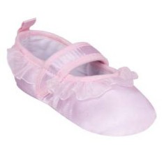 Pantofiori roz cu volanase (Marime Disponibila: 0-6 luni)