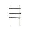 Raft metalic Curver, 3 rafturi, 97x30 cm, inaltime reglabila, compatibil Keter (nu Factor), depozitare atelier/gradina