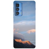 Husa compatibila cu Motorola G51 model Mountain range under clouds, Silicon, TPU, Viceversa, Transparent, Carcasa