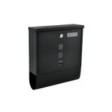 Cutie postala cu suport pentru ziare 2 chei de exterior 33x30x8.5 cm metal negru