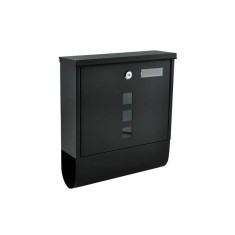 Cutie postala cu suport pentru ziare 2 chei de exterior 33x30x8.5 cm metal negru