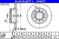 ATE 24.0310-0277.1 PowerDisc Disc frana