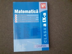Marius Burtea, Georgeta Burtea - Matematica, M1. Clasa a IX-a