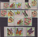174-Burundi-Fluturi-Serie de 16 timbre nestampilate, Nestampilat