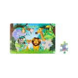 Puzzle Animalute din Jungla, 24 piese, pentru copii, ATU-089054, Carton, Oem