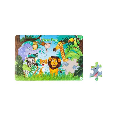 Puzzle Animalute din Jungla, 24 piese, pentru copii, ATU-089054 foto